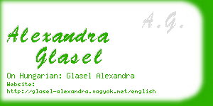 alexandra glasel business card